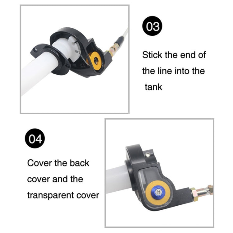 Off-road Motorcycle Modified 22mm Handle Throttle Clamp Hand Grip Big Torque Oil Visual Throttle Accelerator for with Cable(Gold with Silver Throttle Cable) - Grips by PMC Jewellery | Online Shopping South Africa | PMC Jewellery | Buy Now Pay Later Mobicred