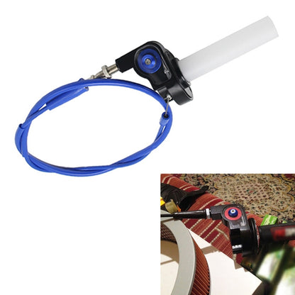 Off-road Motorcycle Modified 22mm Handle Throttle Clamp Hand Grip Big Torque Oil Visual Throttle Accelerator for with Cable(Blue with Blue Throttle Cable) - Grips by PMC Jewellery | Online Shopping South Africa | PMC Jewellery | Buy Now Pay Later Mobicred