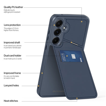 For Samsung Galaxy A55 5G DUX DUCIS Rafi II Series RFID Holder Phone Case(Blue) - Galaxy Phone Cases by DUX DUCIS | Online Shopping South Africa | PMC Jewellery | Buy Now Pay Later Mobicred