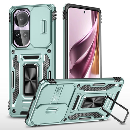 For OPPO Reno10 Global Armor PC + TPU Camera Shield Phone Case(Alpine Green) - OPPO Cases by PMC Jewellery | Online Shopping South Africa | PMC Jewellery | Buy Now Pay Later Mobicred