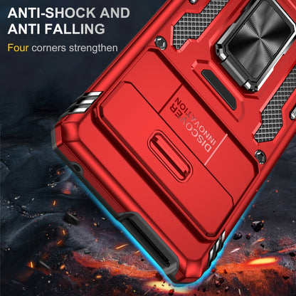 For Google Pixel 9/9 Pro Armor PC + TPU Camera Shield Phone Case(Red) - Google Cases by PMC Jewellery | Online Shopping South Africa | PMC Jewellery | Buy Now Pay Later Mobicred