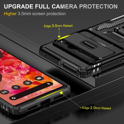 For Google Pixel 9 Pro XL 6.8 Armor PC + TPU Camera Shield Phone Case(Black) - Google Cases by PMC Jewellery | Online Shopping South Africa | PMC Jewellery | Buy Now Pay Later Mobicred