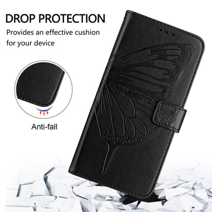 For Tecno Spark Go 2024 / Spark 20C Embossed Butterfly Leather Phone Case(Black) - Tecno Cases by PMC Jewellery | Online Shopping South Africa | PMC Jewellery | Buy Now Pay Later Mobicred