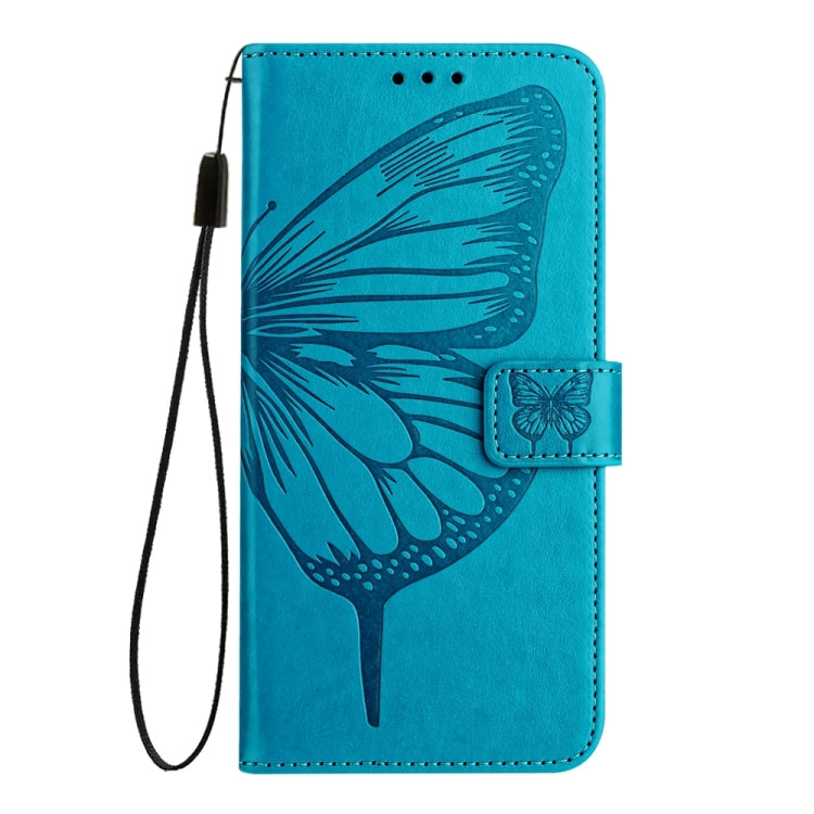 For Tecno Spark Go 2024 / Spark 20C Embossed Butterfly Leather Phone Case(Blue) - Tecno Cases by PMC Jewellery | Online Shopping South Africa | PMC Jewellery | Buy Now Pay Later Mobicred