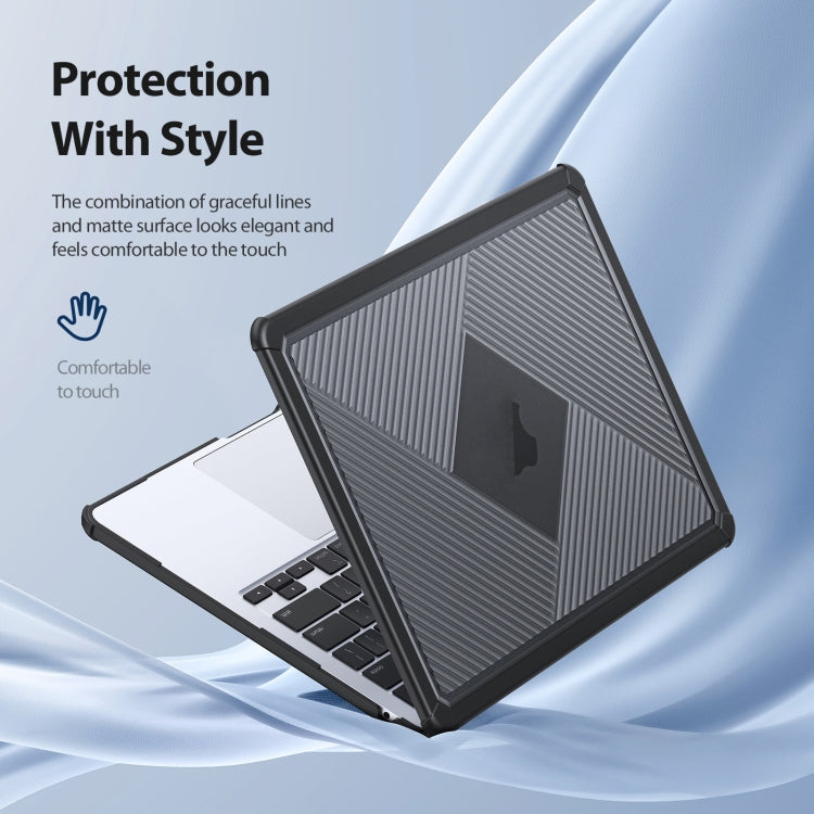 For MacBook Air/Pro 13.3 2016-2021 A1706 DUX DUCIS LCGH Laptop Frosted Protective Case(Black) - MacBook Cases by DUX DUCIS | Online Shopping South Africa | PMC Jewellery | Buy Now Pay Later Mobicred