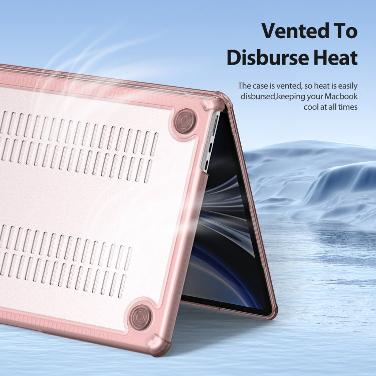 For MacBook Air/Pro 13.3 2016-2021 A1706 DUX DUCIS LCGH Laptop Frosted Protective Case(Pink) - MacBook Cases by DUX DUCIS | Online Shopping South Africa | PMC Jewellery | Buy Now Pay Later Mobicred