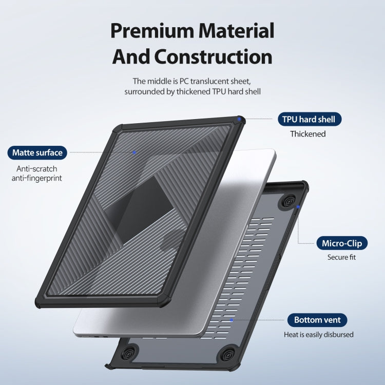 For MacBook Pro 14 2021/2023 A2442 DUX DUCIS LCGH Laptop Frosted Protective Case(Black) - free shipping - PMC Jewellery - Order now!