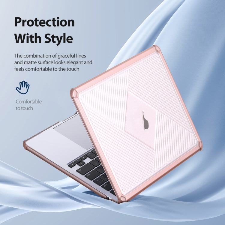 For MacBook Pro 15.4 2017/2018 A1707 DUX DUCIS LCGH Laptop Frosted Protective Case(Pink) - MacBook Pro Cases by DUX DUCIS | Online Shopping South Africa | PMC Jewellery | Buy Now Pay Later Mobicred