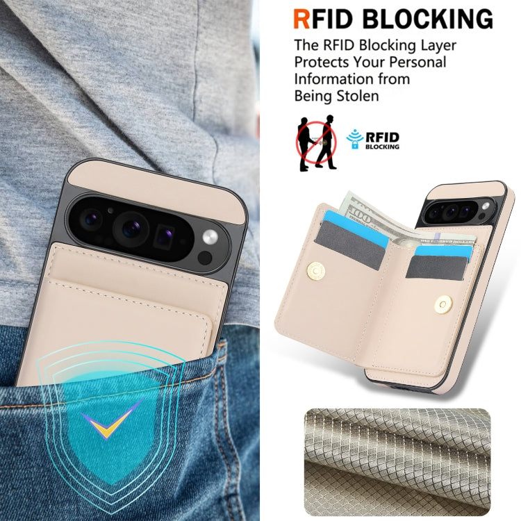 For Google Pixel 9 RFID Anti-theft Card Ring Holder Phone Case(White) - Google Cases by PMC Jewellery | Online Shopping South Africa | PMC Jewellery | Buy Now Pay Later Mobicred