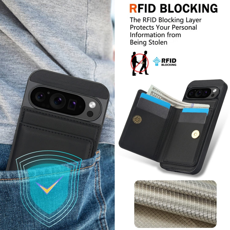 For Google Pixel 9 RFID Anti-theft Card Ring Holder Phone Case(Black) - Google Cases by PMC Jewellery | Online Shopping South Africa | PMC Jewellery | Buy Now Pay Later Mobicred