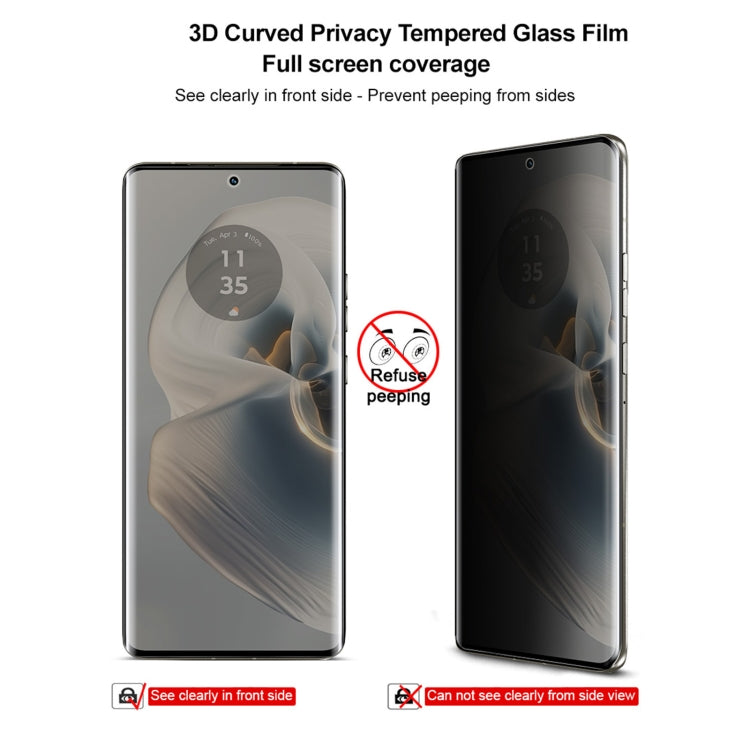 For Motorola Edge 50 Ultra imak 3D Curved HD Full Screen Anti-spy Tempered Glass Protective Film - Motorola Tempered Glass by imak | Online Shopping South Africa | PMC Jewellery | Buy Now Pay Later Mobicred