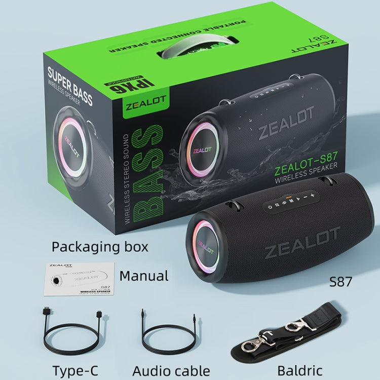 Zealot S87 80W Portable Outdoor Bluetooth Speaker with RGB Light(Camouflage) - free shipping - PMC Jewellery - Order now!