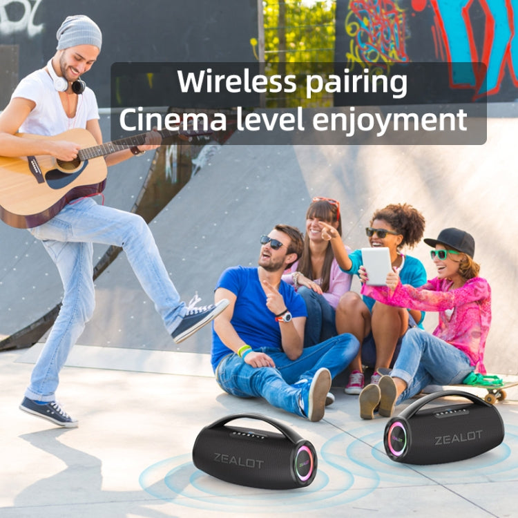 Zealot S97 80W Outdoor Portable RGB Light Bluetooth Speaker(Black) - free shipping - PMC Jewellery - Order now!