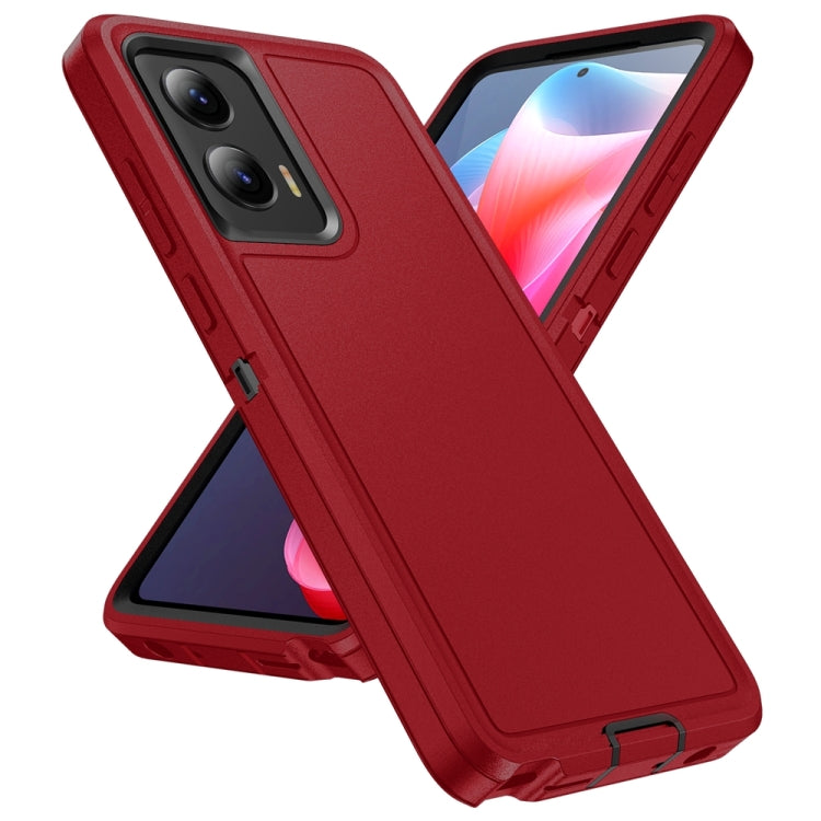 For Motorola Moto G Stylus 5G 2024 Life Waterproof Rugged PC + Silicone Phone Case(Red + Black) - Motorola Cases by PMC Jewellery | Online Shopping South Africa | PMC Jewellery | Buy Now Pay Later Mobicred