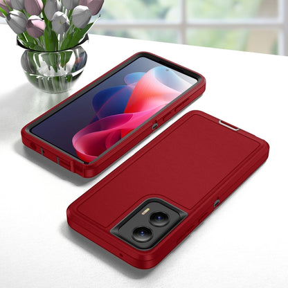 For Motorola Moto G Stylus 5G 2024 Life Waterproof Rugged PC + Silicone Phone Case(Red + Black) - Motorola Cases by PMC Jewellery | Online Shopping South Africa | PMC Jewellery | Buy Now Pay Later Mobicred