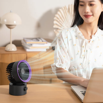 TGVIS LLD-F87 Desktop Circulating Fan Plug-in Version(Grey Purple) - Electric Fans by TGVIS | Online Shopping South Africa | PMC Jewellery | Buy Now Pay Later Mobicred