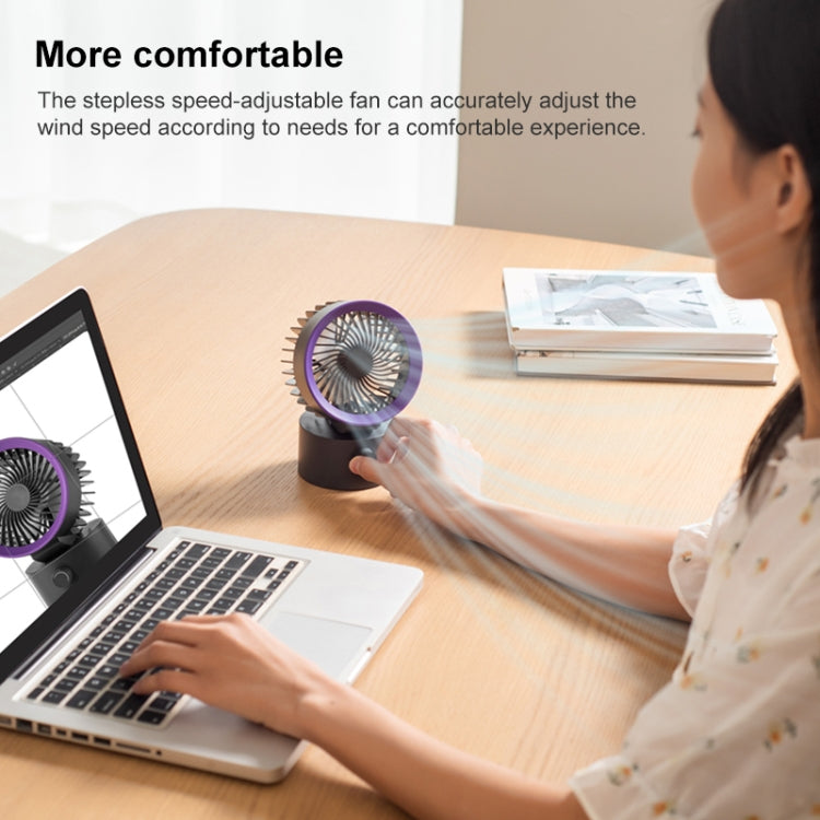 TGVIS LLD-F87 Desktop Circulating Fan Plug-in Version(Grey Purple) - Electric Fans by TGVIS | Online Shopping South Africa | PMC Jewellery | Buy Now Pay Later Mobicred