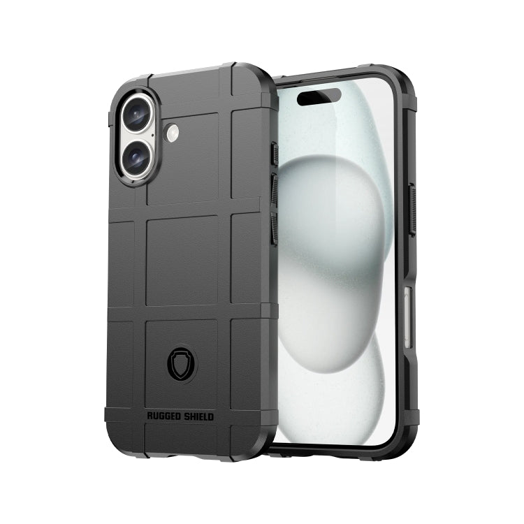 For iPhone 16 Plus Full Coverage Shockproof TPU Phone Case(Black) - iPhone 16 Plus Cases by PMC Jewellery | Online Shopping South Africa | PMC Jewellery | Buy Now Pay Later Mobicred