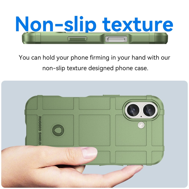 For iPhone 16 Plus Full Coverage Shockproof TPU Phone Case(Green) - iPhone 16 Plus Cases by PMC TechLife | Online Shopping South Africa | PMC TechLife | Buy Now Pay Later Mobicred