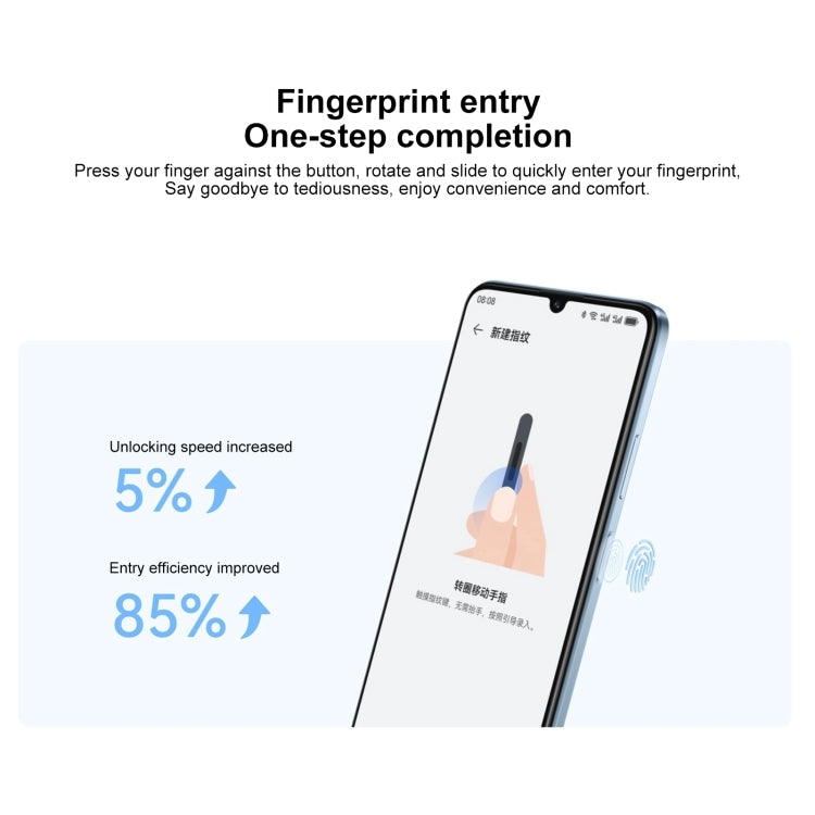 HUAWEI Enjoy 70S, 8GB+256GB, Side Fingerprint Identification, 6.75 inch HarmonyOS 4.2 Octa Core 2.4GHz, Network: 4G, Not Support Google Play(White) - free shipping - PMC Jewellery - Order now!