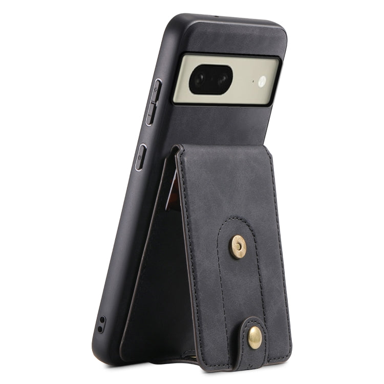 For Google Pixel 8 Denior D14 NK Retro Pattern MagSafe Magnetic Card Holder Leather Phone Case(Black) - free shipping - PMC TechLife - Order now!