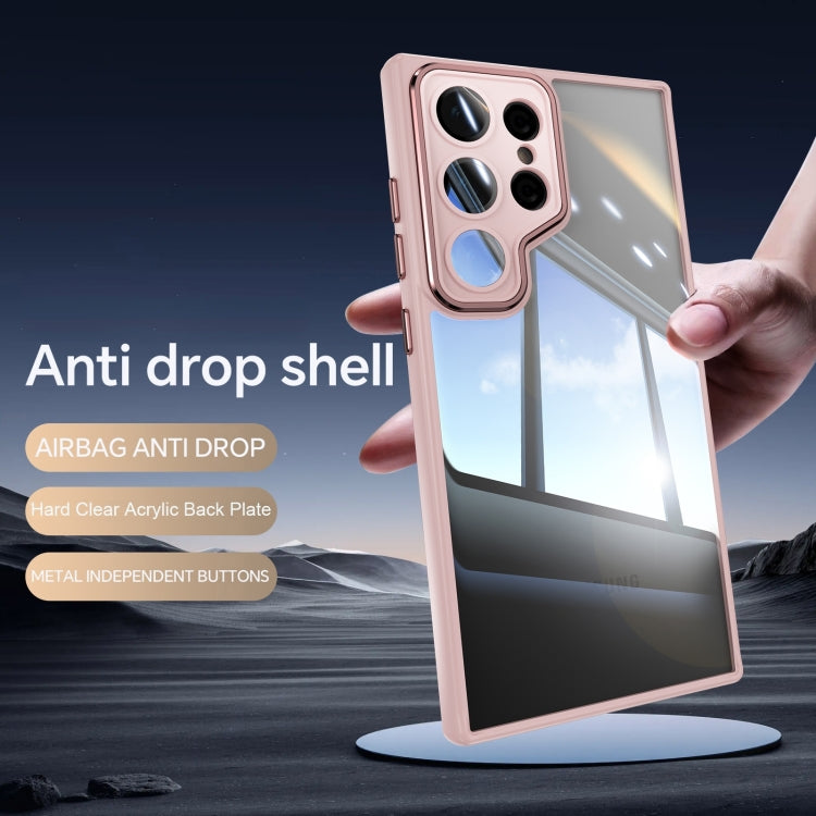 For Samsung Galaxy S25 Ultra 5G Acrylic Hybrid TPU Armor Shockproof Phone Case(Pink) - Galaxy S25 Ultra 5G Cases by PMC Jewellery | Online Shopping South Africa | PMC Jewellery | Buy Now Pay Later Mobicred
