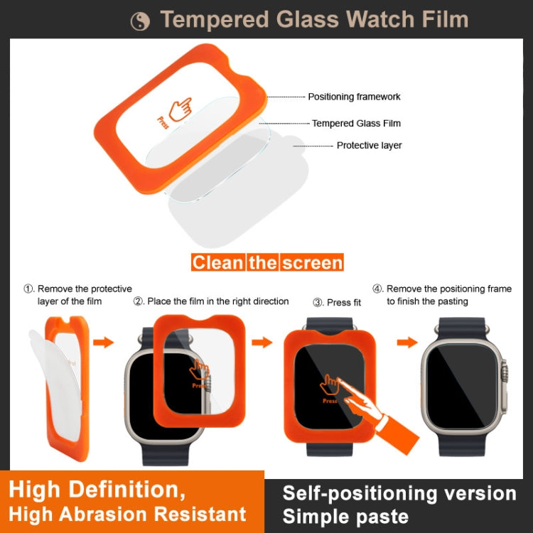 For Apple Watch Ultra 49mm / Ultra 2 49mm IMAK Tempered Glass Watch Protective Film Self-contained Positioning Version - free shipping - PMc TechLife - Order now!