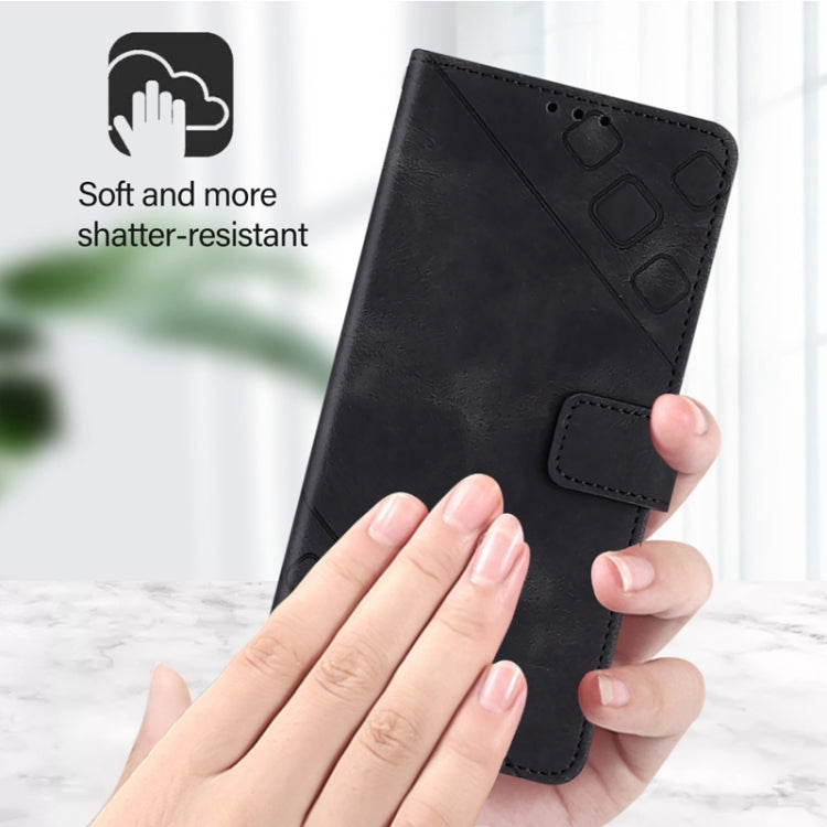 For Tecno Spark Go 2024 / Spark 20C Skin Feel Embossed Leather Phone Case(Black) - Tecno Cases by PMC Jewellery | Online Shopping South Africa | PMC Jewellery | Buy Now Pay Later Mobicred