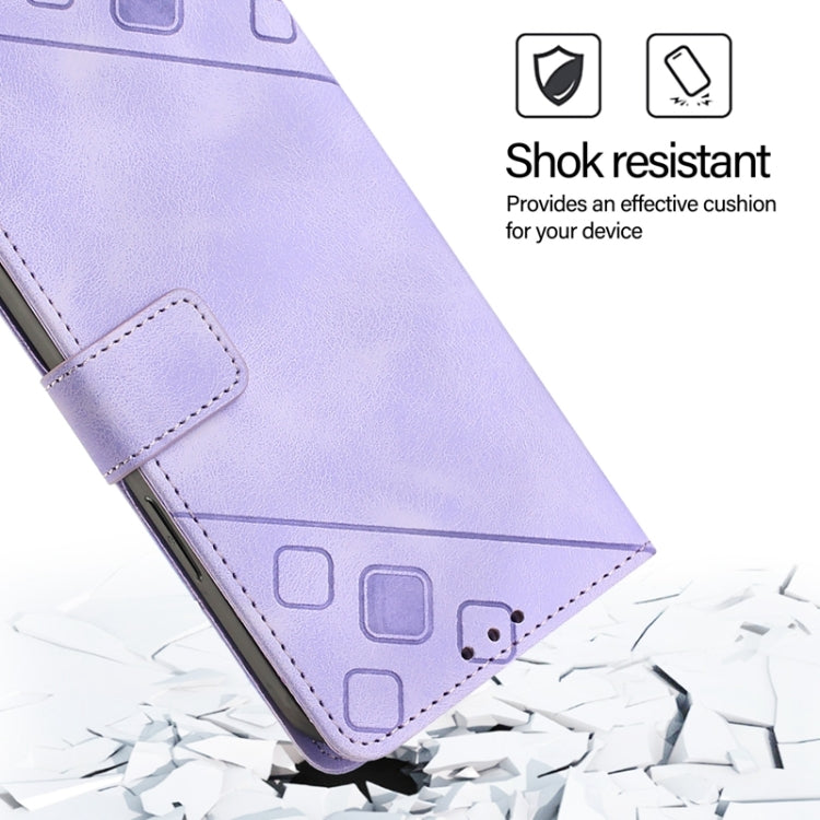 For Tecno Spark Go 2024 / Spark 20C Skin Feel Embossed Leather Phone Case(Light Purple) - Tecno Cases by PMC Jewellery | Online Shopping South Africa | PMC Jewellery | Buy Now Pay Later Mobicred