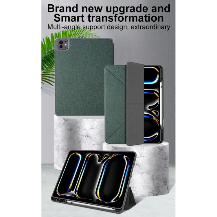 For iPad Pro 11 2024 Mutural Multi-fold Smart Leather Tablet Case(Blue) - free shipping - PMC TechLife - Order now!