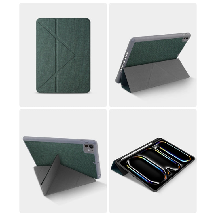 For iPad Pro 13 2024 Mutural Multi-fold Smart Leather Tablet Case(Grey) - free shipping - PMC TechLife - Order now!