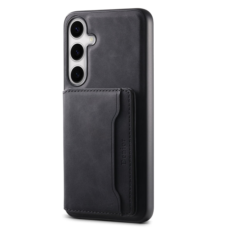 For Samsung Galaxy S24+ 5G Denior D13 Retro Texture Leather MagSafe Card Bag Phone Case(Black) - free shipping - PMC Jewellery - Order now!
