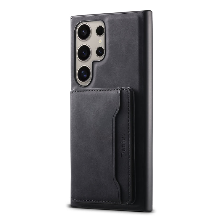 For Samsung Galaxy S24 Ultra 5G Denior D13 Retro Texture Leather MagSafe Card Bag Phone Case(Black) - free shipping - PMC Jewellery - Order now!