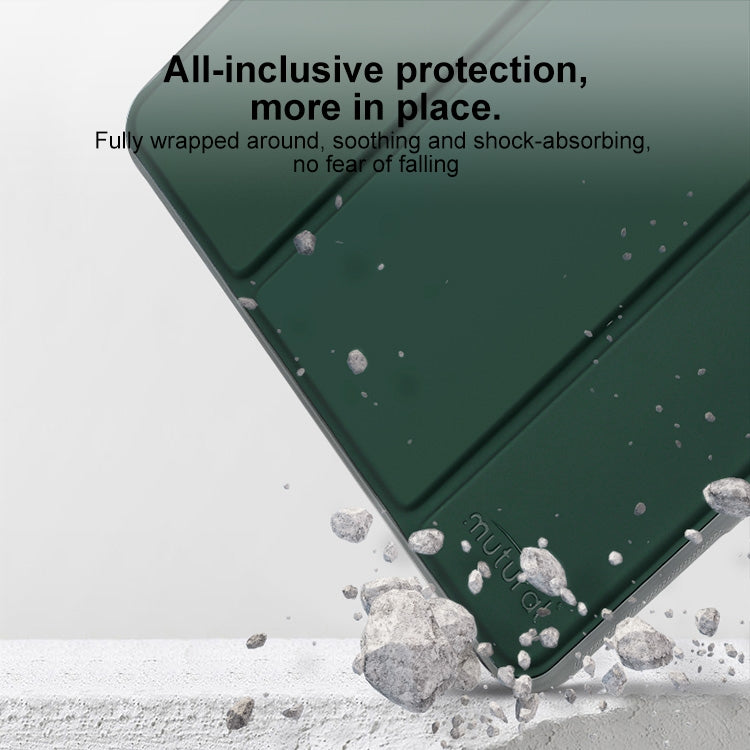 For iPad Pro 11 2024 Mutural PC Hybrid TPU Leather Smart Tablet Case(Dark Green) - iPad Pro 11 2024 Cases by Mutural | Online Shopping South Africa | PMC Jewellery | Buy Now Pay Later Mobicred