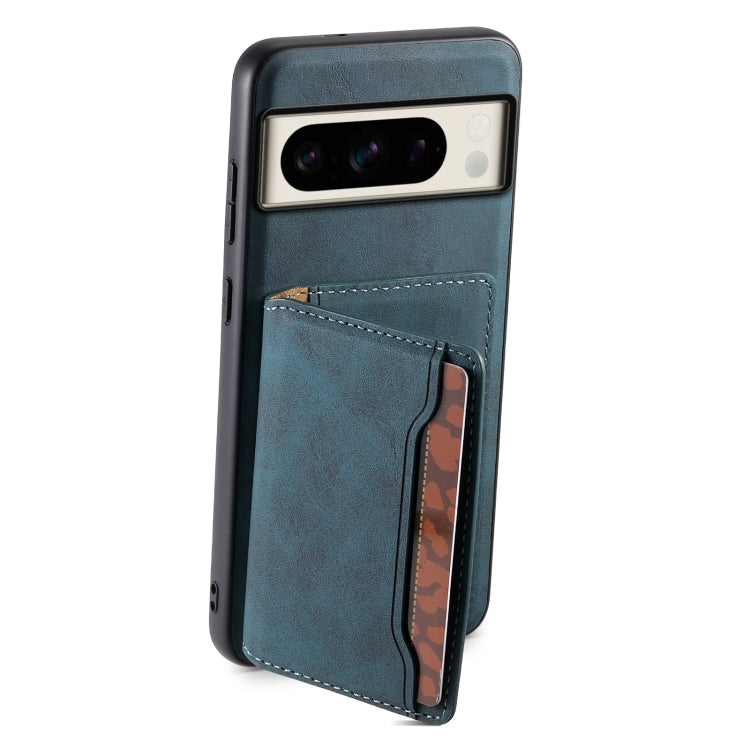 For Google Pixel 8 Pro Denior D13 Retro Texture Leather MagSafe Card Bag Phone Case(Blue) - free shipping - PMC TechLife - Order now!