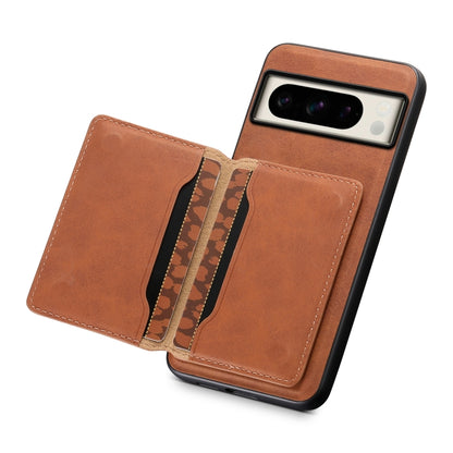 For Google Pixel 8 Pro Denior D13 Retro Texture Leather MagSafe Card Bag Phone Case(Brown) - Google Cases by Denior | Online Shopping South Africa | PMC Jewellery | Buy Now Pay Later Mobicred