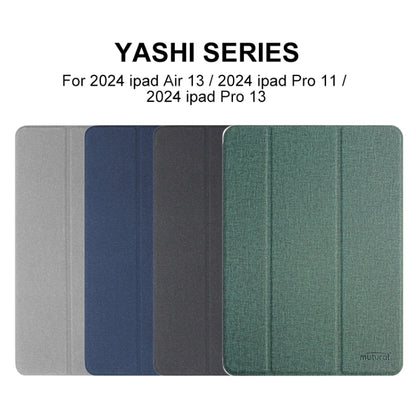 For iPad Air 13 2024 Mutural YASHI Series Tablet Leather Smart Case(Green) - More iPad Cases by Mutural | Online Shopping South Africa | PMC Jewellery | Buy Now Pay Later Mobicred