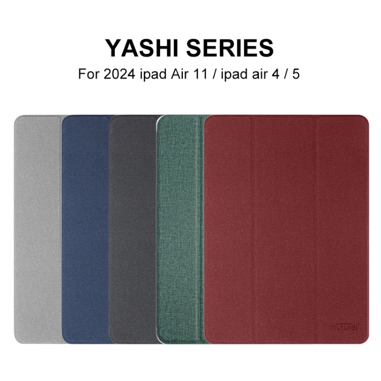 For iPad Air 11 2025 / 2024 Mutural YASHI Series Tablet Leather Smart Case(Black) - iPad Air 11 2025 / 2024 Cases by Mutural | Online Shopping South Africa | PMC TechLife | Buy Now Pay Later Mobicred