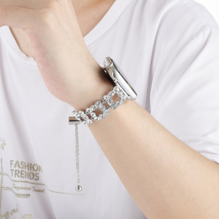 For Apple Watch Ultra 2 49mm Rhinestone Metal Bracelet Watch Band(Silver) - free shipping - PMC TechLife - Order now!