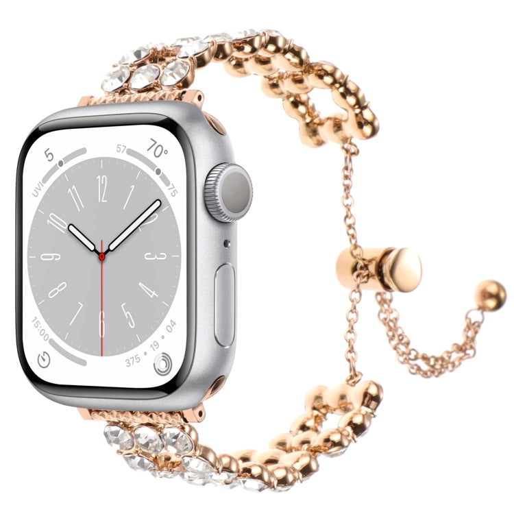 For Apple Watch Series 5 44mm Rhinestone Metal Bracelet Watch Band(Rose Gold) - free shipping - PMC TechLife - Order now!