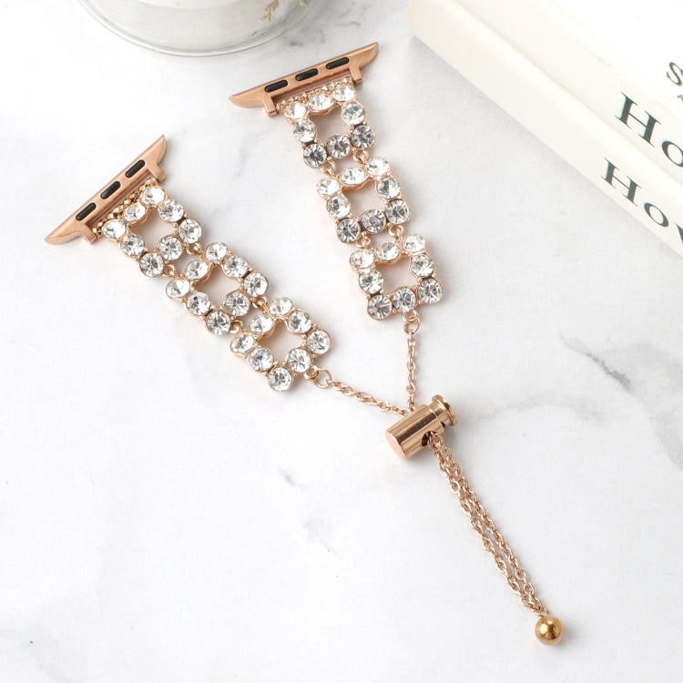For Apple Watch Series 4 40mm Rhinestone Metal Bracelet Watch Band(Rose Gold) - free shipping - PMC TechLife - Order now!