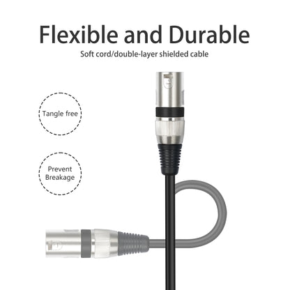 TC145BK55 6.35mm 1/4 TRS Male to XLR 3pin Male Microphone Cable, Length:10m(Black) - Microphone Audio Cable & Connector by PMC Jewellery | Online Shopping South Africa | PMC Jewellery | Buy Now Pay Later Mobicred