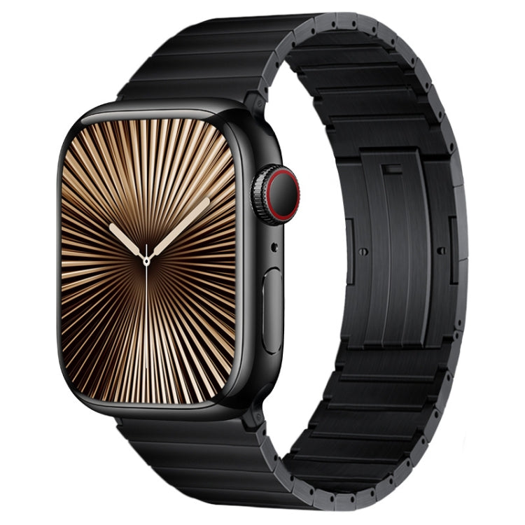 For Apple Watch Series 10 46mm PG60 Single Bead Bamboo Joint Titanium Metal Watch Band(Black) - free shipping - PMc TechLife - Order now!