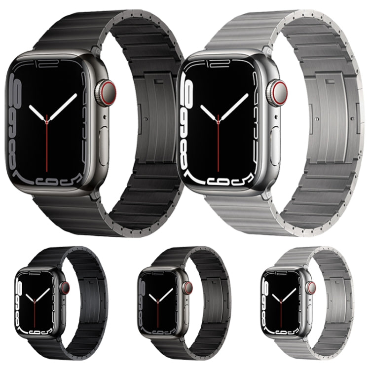 For Apple Watch Series 10 46mm PG60 Single Bead Bamboo Joint Titanium Metal Watch Band(Black) - free shipping - PMc TechLife - Order now!