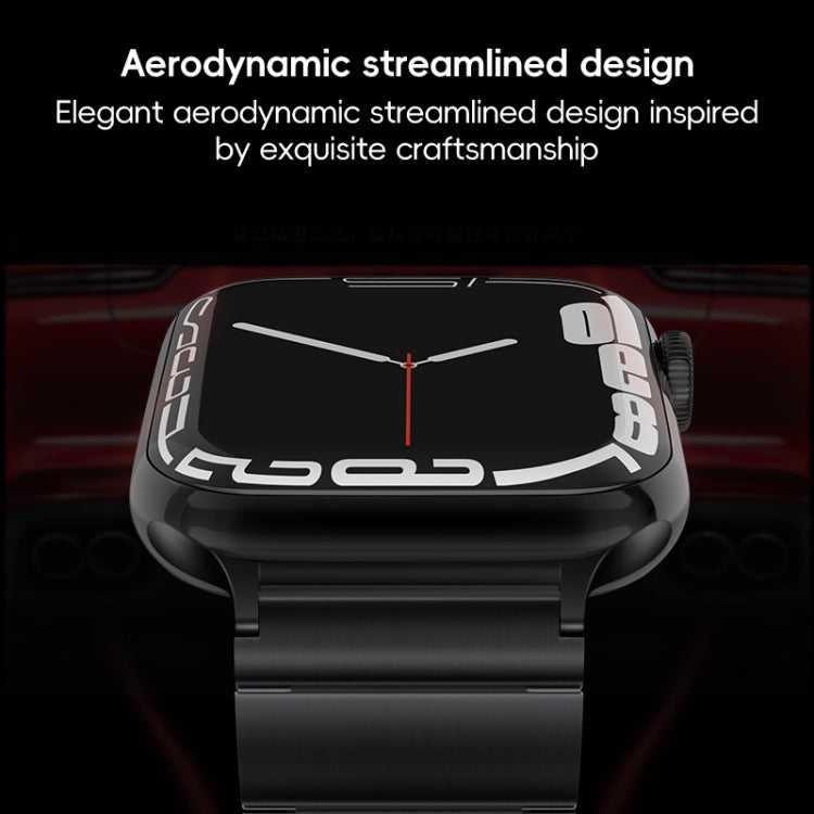 For Apple Watch Series 10 46mm PG60 Single Bead Bamboo Joint Titanium Metal Watch Band(Black) - free shipping - PMc TechLife - Order now!