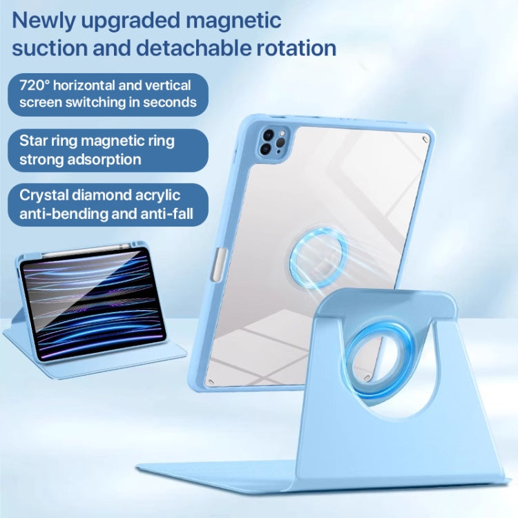 For iPad Pro 11 2024 Magnetic Split Leather Smart Tablet Case with Pen Slot(Grey) - iPad Pro 11 2024 Cases by PMC TechLife | Online Shopping South Africa | PMC TechLife | Buy Now Pay Later Mobicred