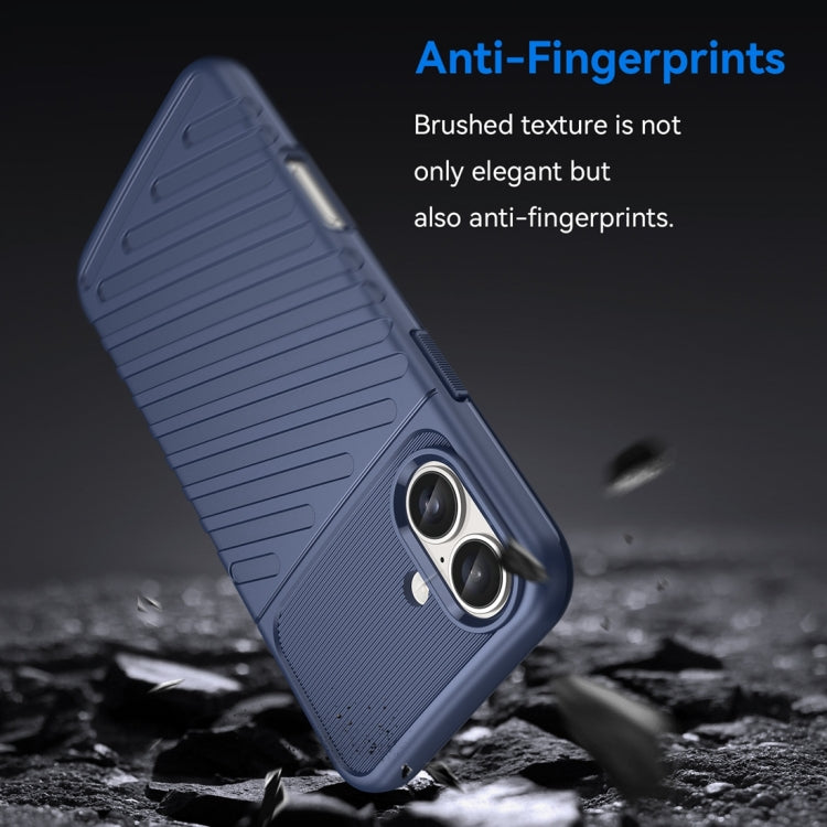 For iPhone 16 Plus Thunderbolt Shockproof Soft TPU Phone Case(Blue) - iPhone 16 Plus Cases by PMC Jewellery | Online Shopping South Africa | PMC Jewellery | Buy Now Pay Later Mobicred