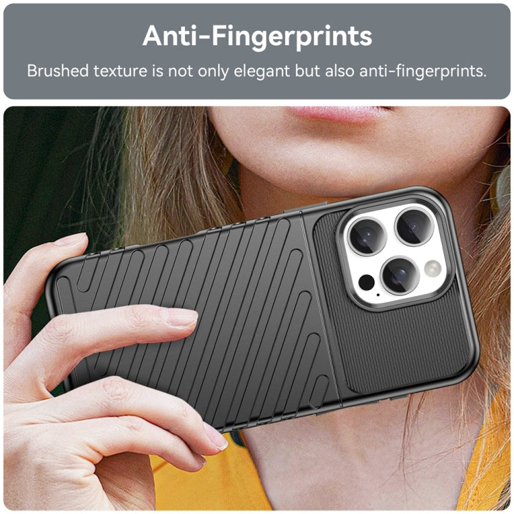 For iPhone 16 Pro Max Thunderbolt Shockproof Soft TPU Phone Case(Black) - iPhone 16 Pro Max Cases by PMC Jewellery | Online Shopping South Africa | PMC Jewellery | Buy Now Pay Later Mobicred