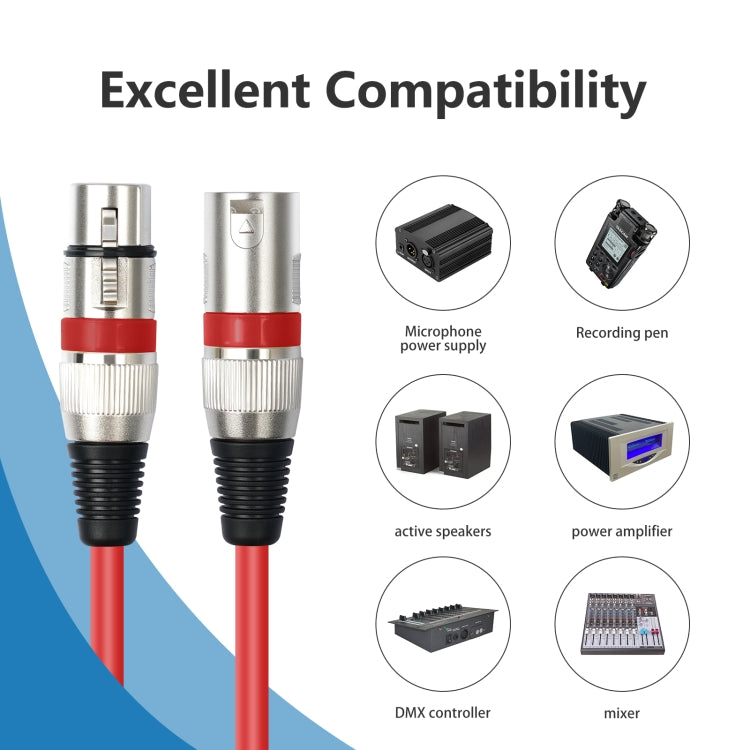 10pcs / Set XLR 3pin Male to Female Audio Cable, Length: 1m - Microphone Audio Cable & Connector by PMC Jewellery | Online Shopping South Africa | PMC Jewellery | Buy Now Pay Later Mobicred