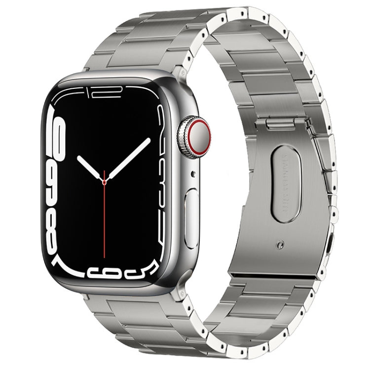 For Apple Watch Series 9 41mm PG63 Three-Bead Protrusion Titanium Metal Watch Band(Silver) - free shipping - PMC TechLife - Order now!